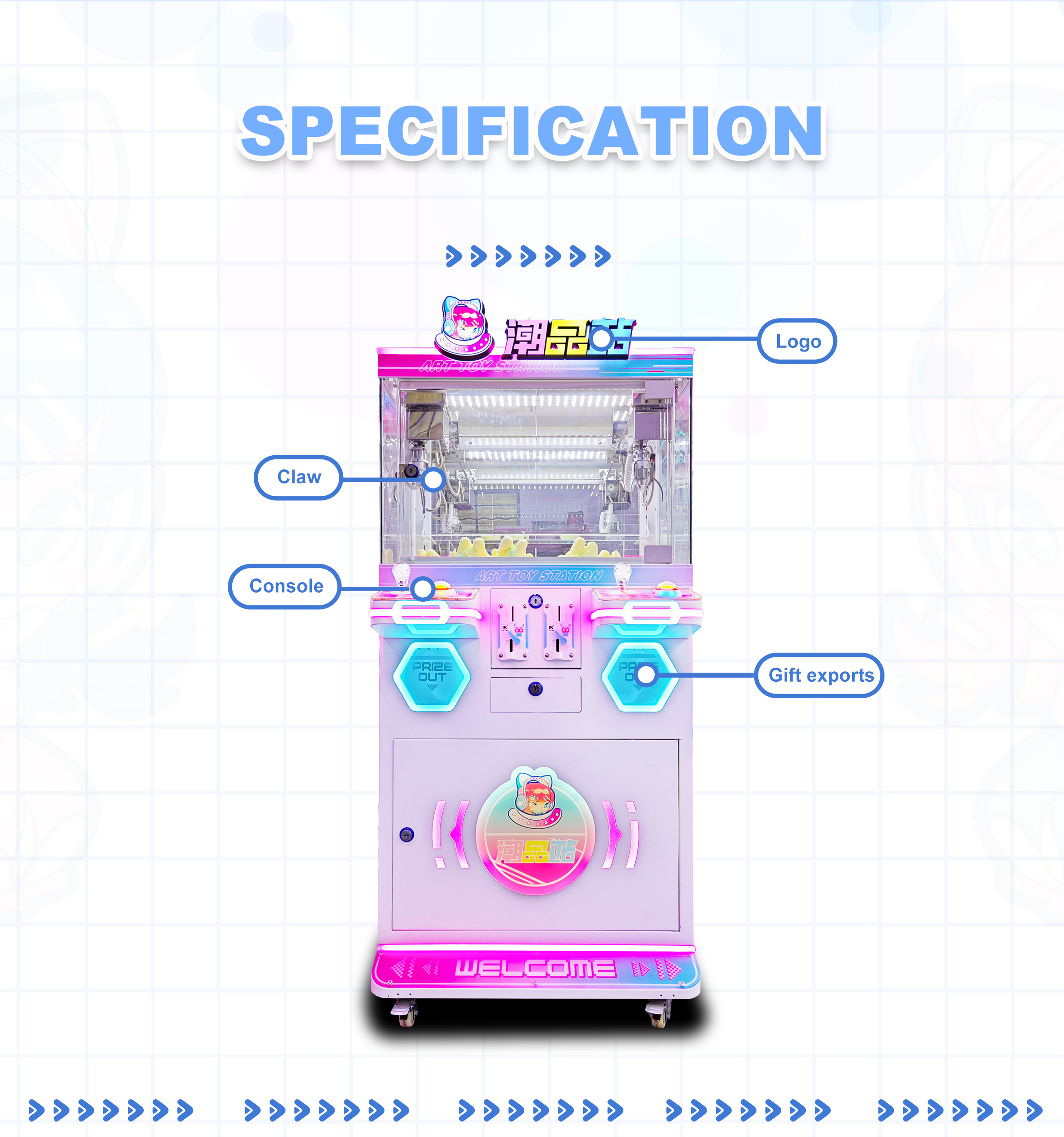 Doll Machine Playground Entertainment Equipment Coin Operated Doll Claw Machine – zormen