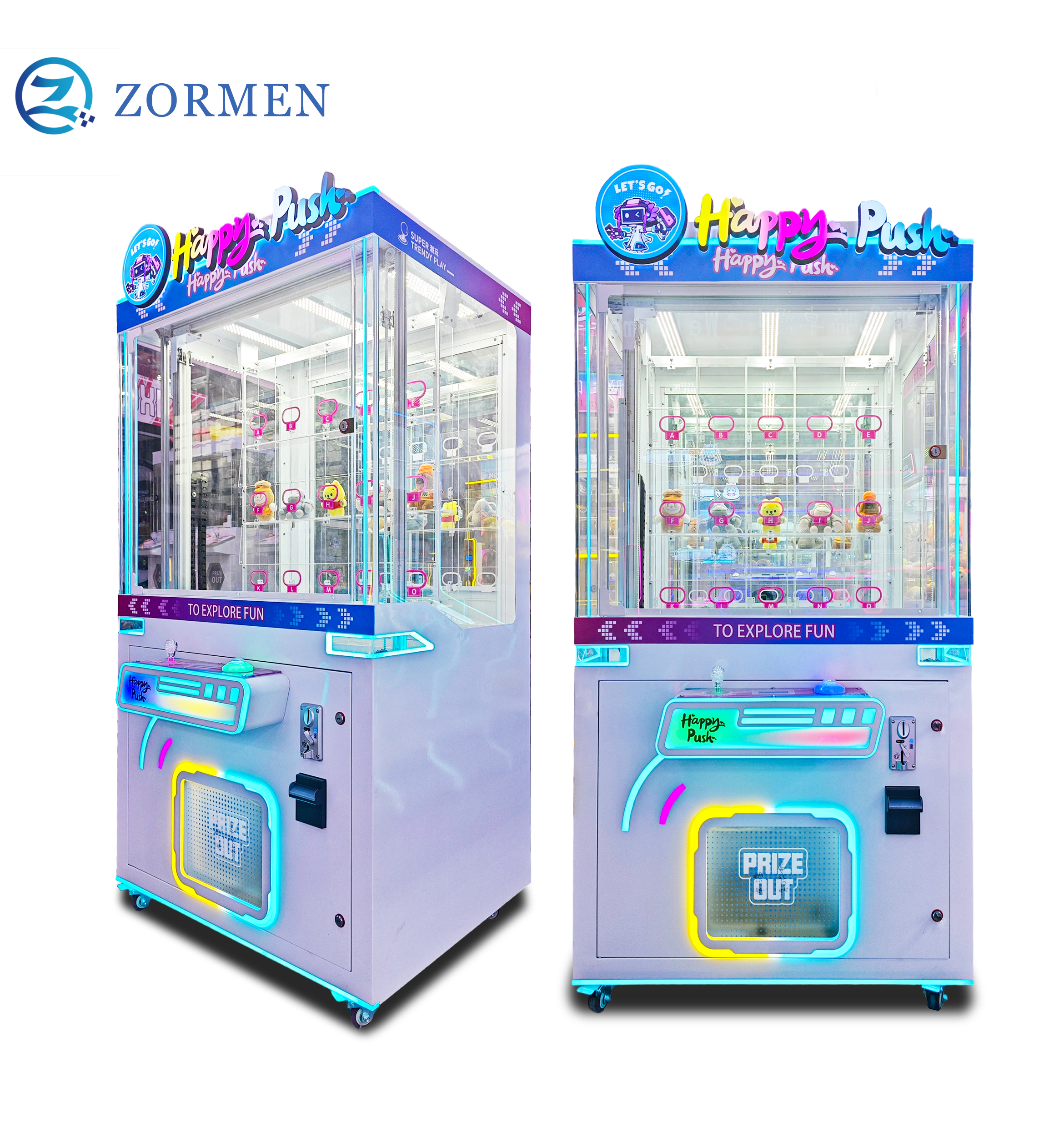 Coin Operated Game Machine Push Win Prize Machine Gift Vending Game ...