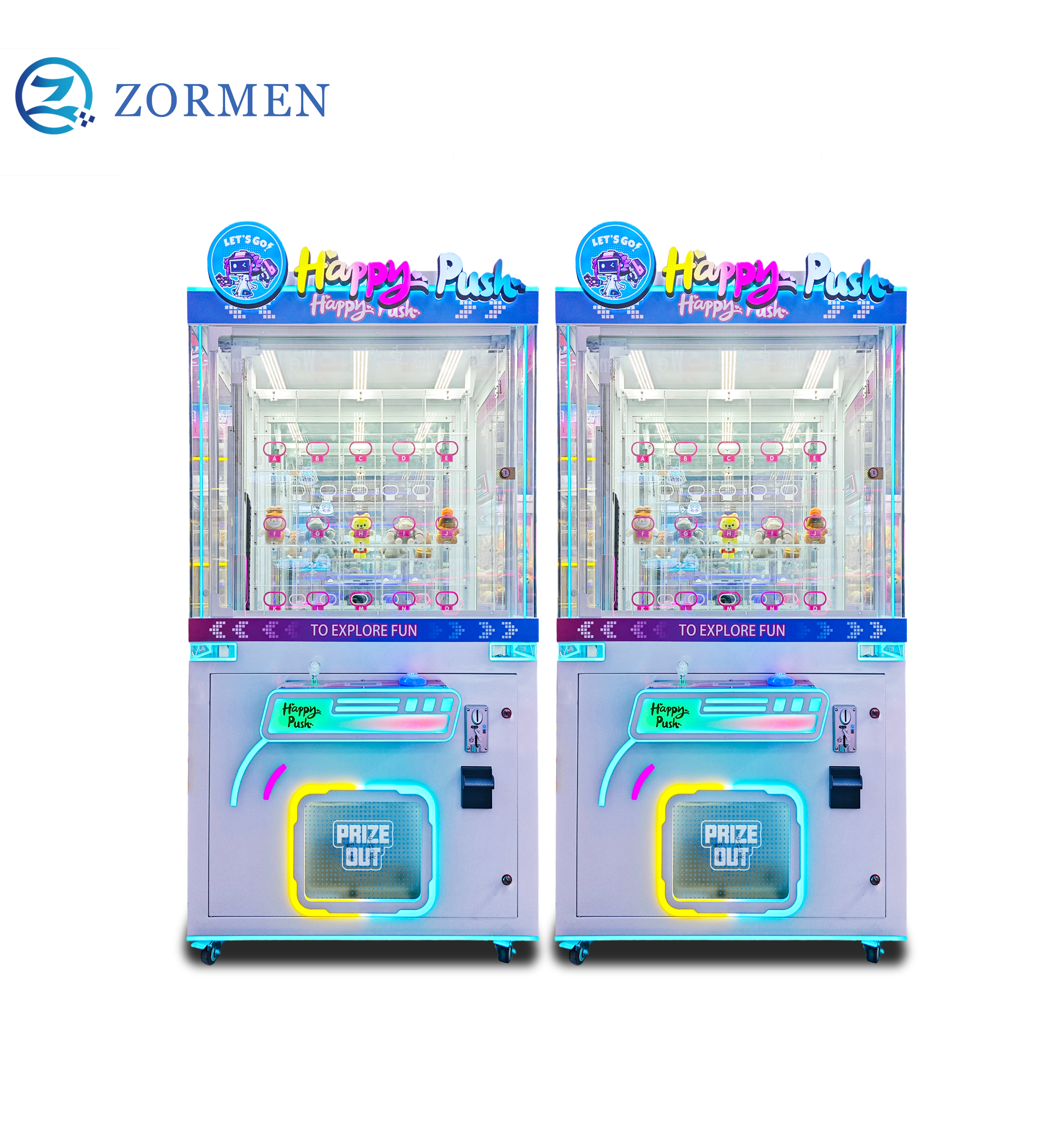 Coin Operated Game Machine Push Win Prize Machine Gift Vending Game ...